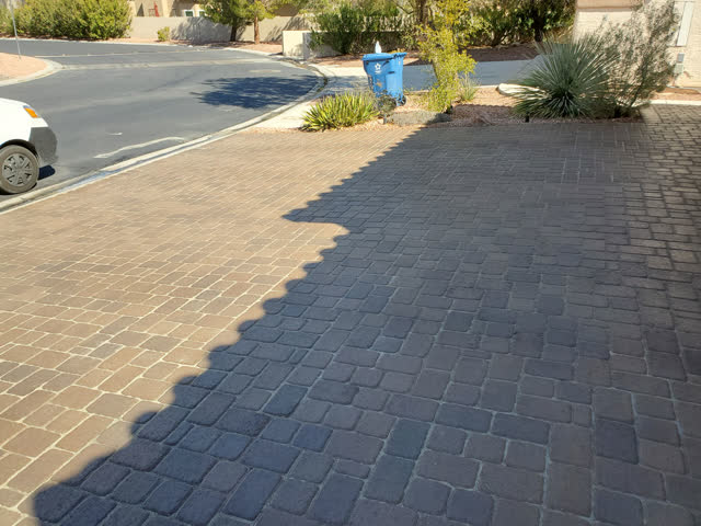Sealed paver driveway