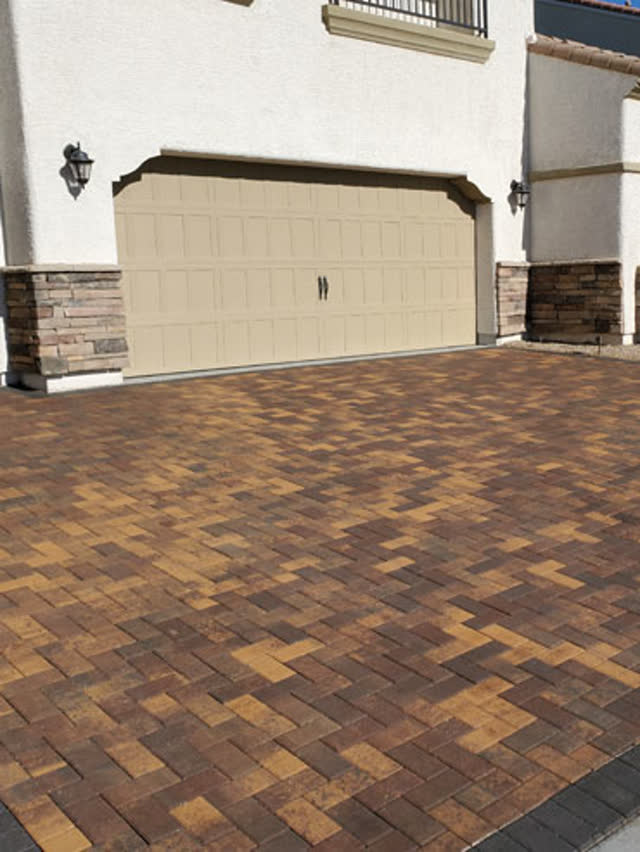 Sealed herringbone driveway