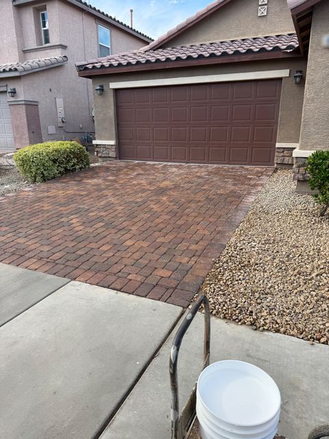 Driveway just after the sealer goes down
