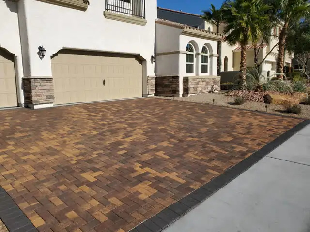 Herringbone driveway