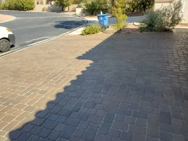 Sealed paver driveway