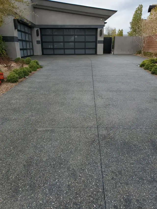 Exposed aggregate driveway