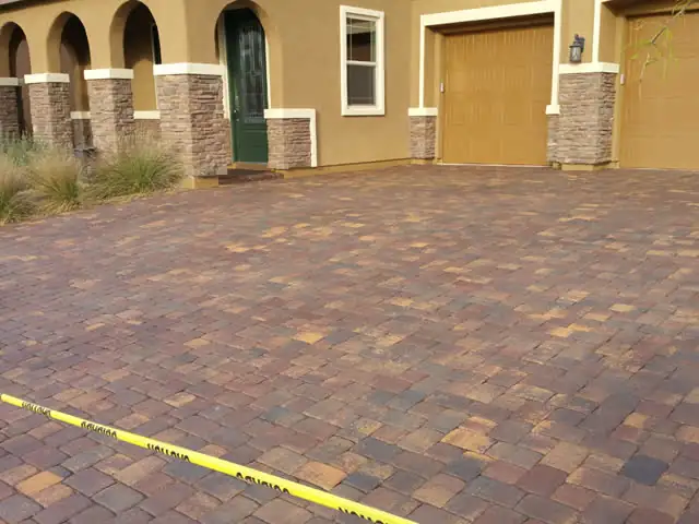 Model home driveway after sealing