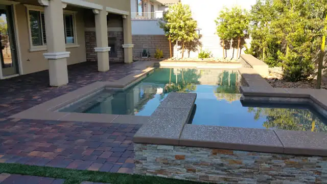 Paver pool area and coping, sealed